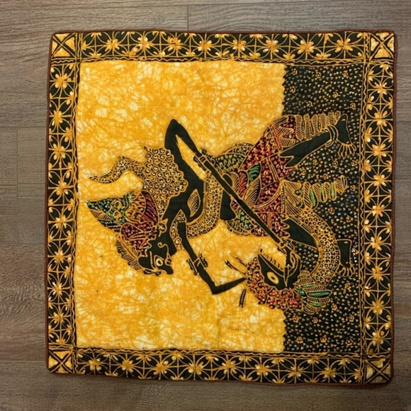 Yellow and Black Decorative Pillow - Picture 3 of 14